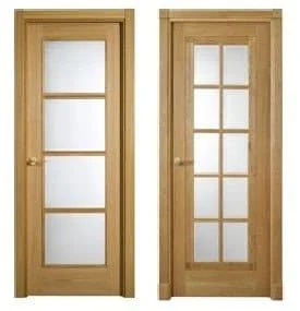 Combination of Wood and Glass Door-01 Wooden Frame Fbreglass Door