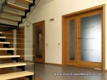 Double Leaf Front Wooden Door Malaysia Strong Double Glazed Front Door