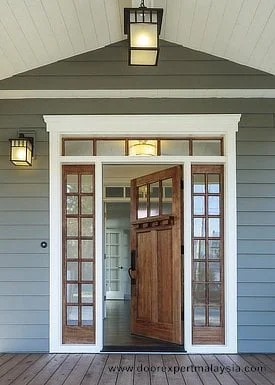 Rustic Wooden Door Malaysia Entrance Wooden Door with Glass